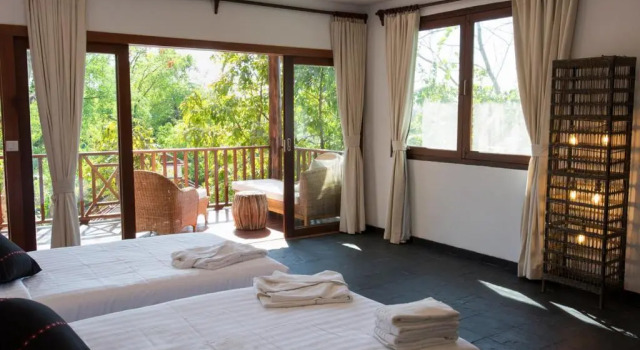 Двухместный номер Deluxe с видом на океан Lakeview Lodge Ngapali
