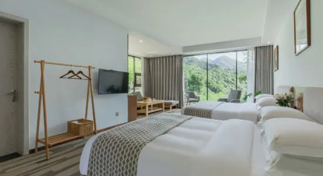 Двухместный семейный люкс с видом на горы Zhuyinxing · Muyun Valley Stream Swing Boutique Inn