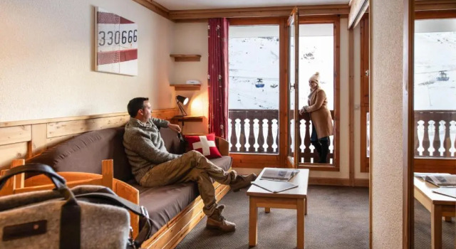 Кровать в общем номере Le Cheval Blanc - Village Montana