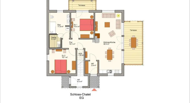 Шале с 2 комнатами Chalets zum Ilsetal Nr.19