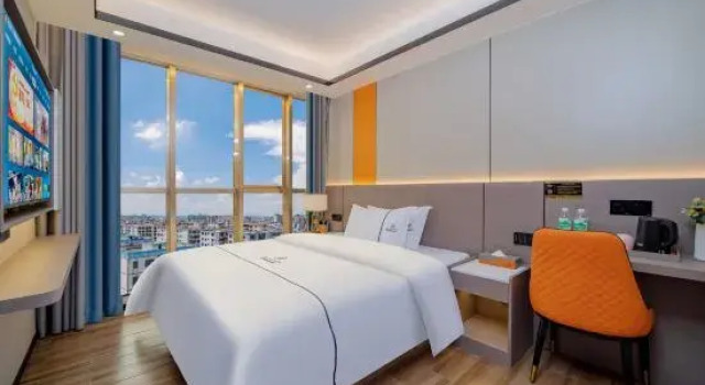 Кровать в общем номере Bo Yue Hotel