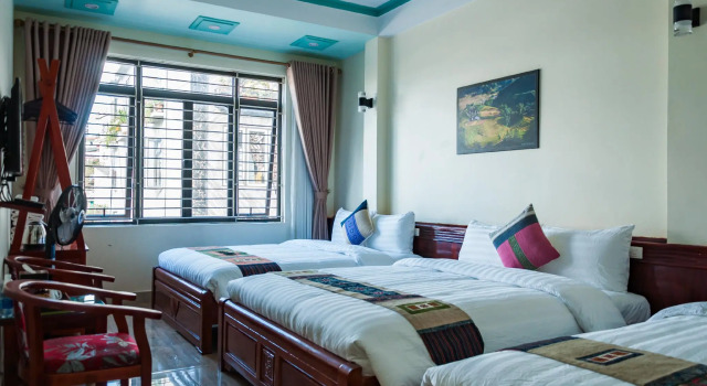 Четырёхместный номер Deluxe Sapa Peaceful Hotel