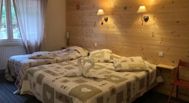 Трёхместное шале с видом на горы Le Sacca Hôtel restaurant