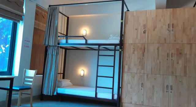 Vuode makuusalissa Dream Hostel
