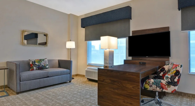 Двухместная Studio suite Hampton Inn & Suites Nashville Downtown Capitol View, Tn