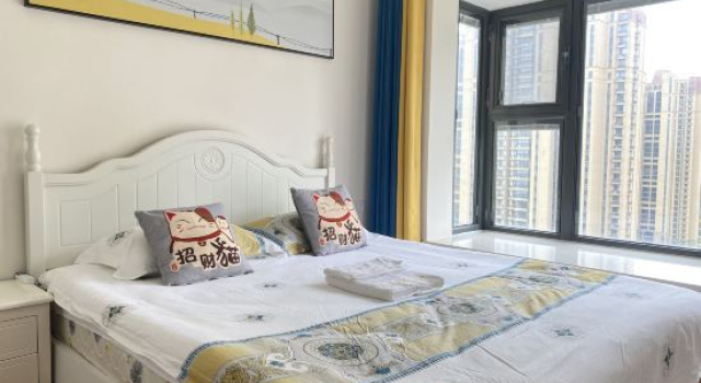 Люкс с 3 комнатами с видом на сад Qidong Dreams Seaview Theme Boutique Apartment (Hengda Venice Shop)