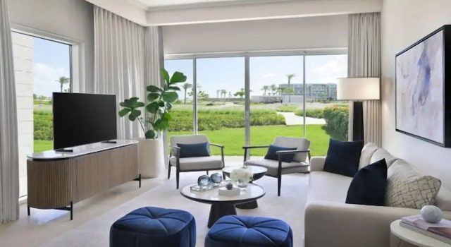 Люкс Deluxe с 2 комнатами с видом на море Serviced Apartments at Address Beach Resort Marassi