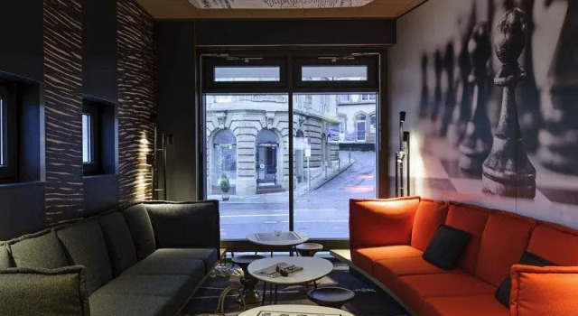 Кровать в общем номере ibis Stuttgart Centrum