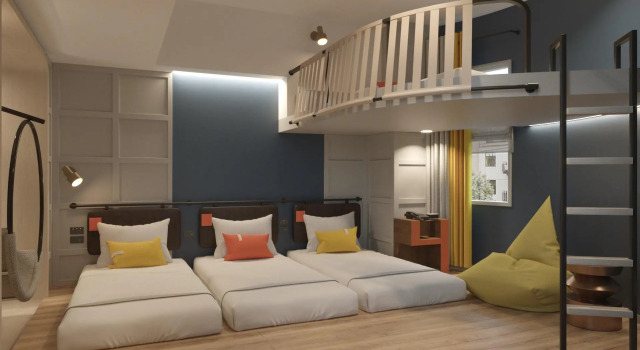 Четырёхместный семейный номер Standard OLAH Poshtel - Taichung Station