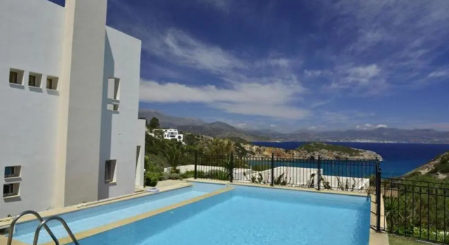 Вилла Villa Ouranos our dream in blue and cream with seaview and pool