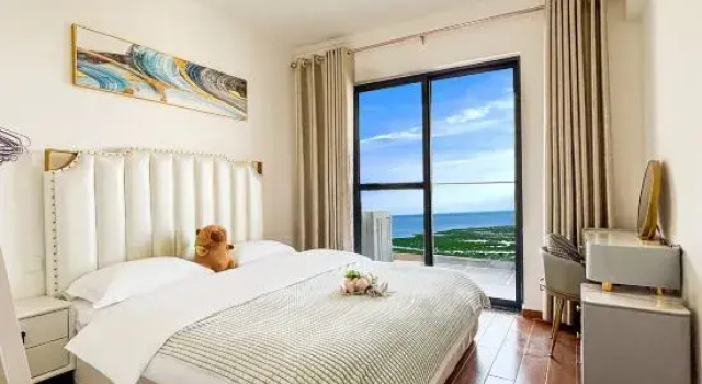 Komfortowy dwuosobowy rodzinny suite 3 pokoje z widokiem na morze Puhai hotel