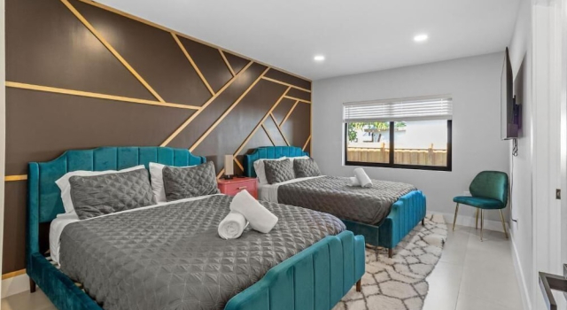 One & Only Threehouse Villa by Glam Homes, Rezerwuj Willa Hotele w Miami Beach z basenem, Basen
