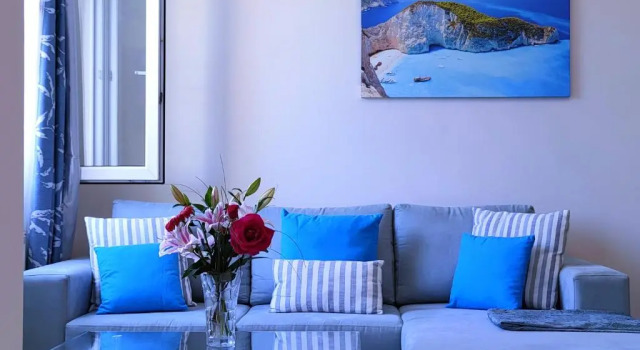 Blue Lagoon Luxury Apartment A1, Забронировать Апартаменты/квартира Апартаменты Аргостолион, рядом с Музей истории и этнографии Коргиаленио, Апартаменты/квартира