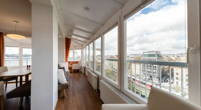 Standard cameră 2 camere penthouse cu balcon și cu vedere la oraș Skyflats Vienna Belle View