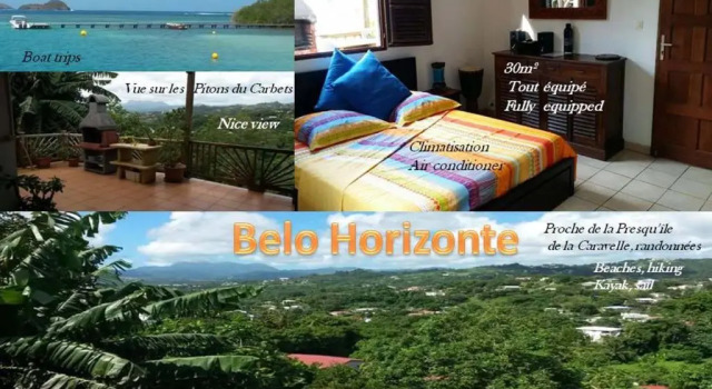 Апартаменты Studio BELO HORIZONTE, Grande terrasse avec vue sur les Pitons