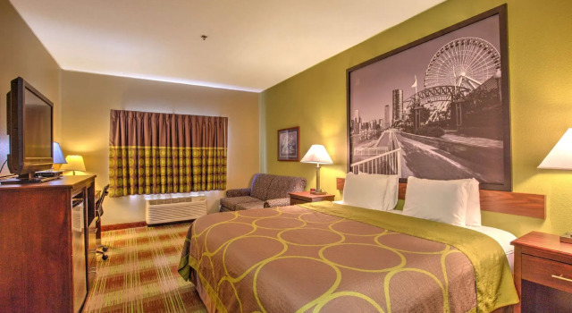 Standardowy dwuosobowy pokój Super 8 by Wyndham Waterloo
