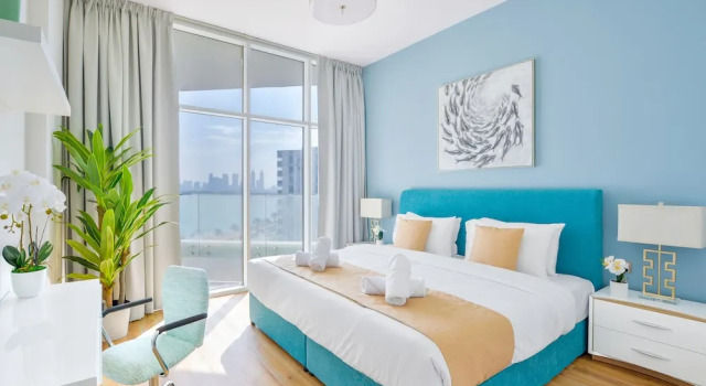 Апартаменты Deluxe Ultra Luxury Palm - Mina Azizi Beachfront - Private Beach and Pool