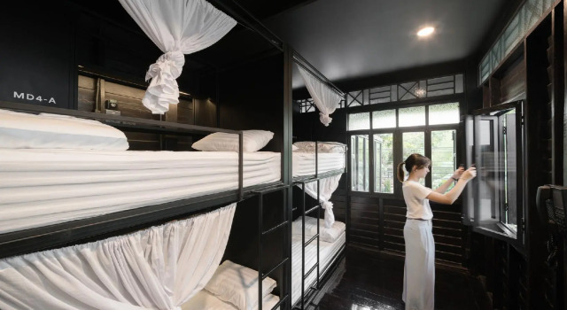 Кровать в общем номере Kloem Hostel
