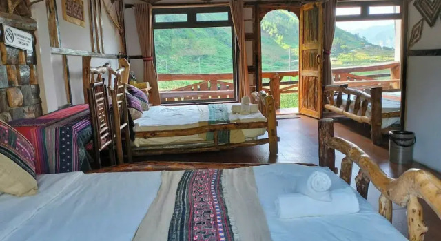 Номер Deluxe OChau Meo Vac Homestay Ha Giang
