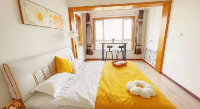 Люкс Deluxe с 3 комнатами с видом на море Langyu Boutique Holiday Apartment (Qingdao Golden Beach Branch)