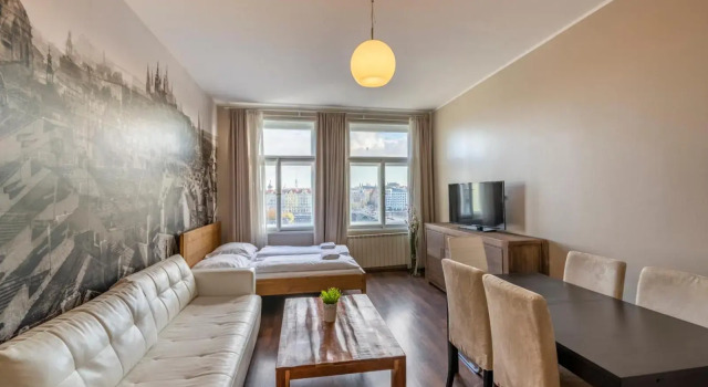 Janáčkovo nábřeží 19 - Riverside Apartments, Забронировать Апартаменты/квартира Отели Праги с парковкой, рядом с Театр Svanda, Парковка