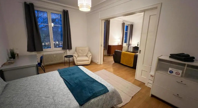Номер Deluxe Chambres privées -Private room- dans un spacieux appartement - 100m2 centre proche gare