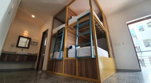 Кровать в общем номере Viajero Sayulita Hostel