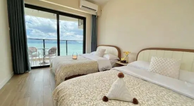 Люкс с 2 комнатами с видом на море Pick up the sea and sea view beautiful accommodation (Huizhou Xiaoxiaowan Store)