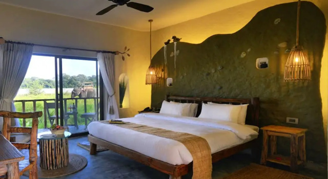 Двухместный номер Deluxe с балконом Barahi Jungle Lodge