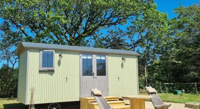 Tolverne Luxury Shepherd's Hut, Book Hotel Holsworthy Devon