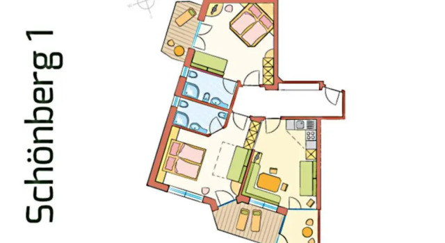 Апартаменты Superior с 2 комнатами Appartement Hotel Erlhof Deluxe
