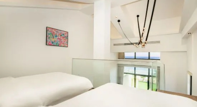 Двухместный люкс Дуплекс с красивым видом из окна Weizhou Island Lanshu Villa Indigo Scenic Vacation Homestay