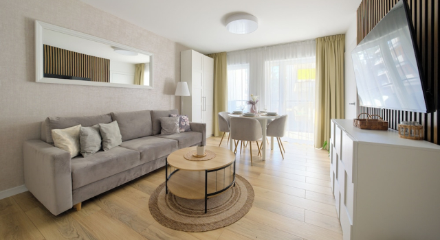 Апартаменты с балконом Apartamenty Sun & Snow Baltic Apartments