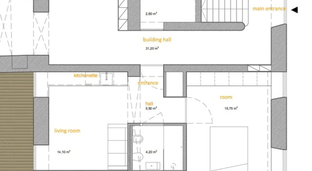Семейный люкс Цокольный этаж c 1 комнатой Place Of Moments Urban-Suites