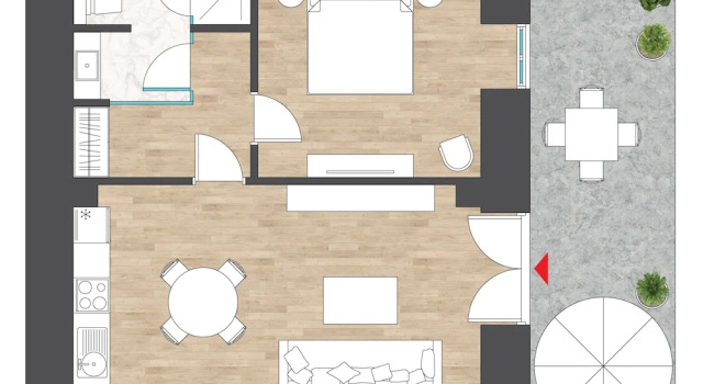 Апартаменты c 1 комнатой Avra Apartments Kolymbari Harbour