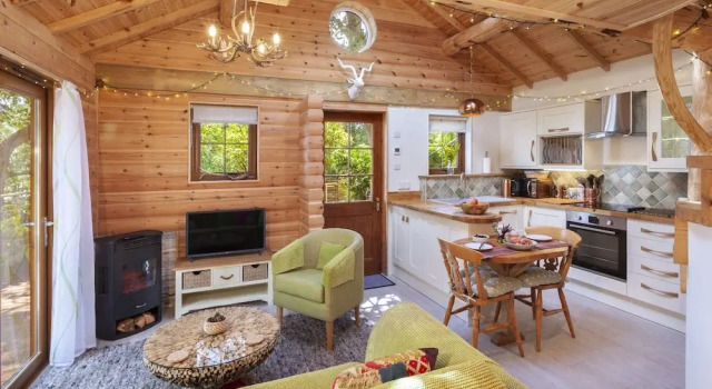 Номер Luxury Porthole Log Cabin
