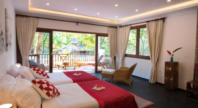 Двухместный номер Deluxe Lakeview Lodge Ngapali