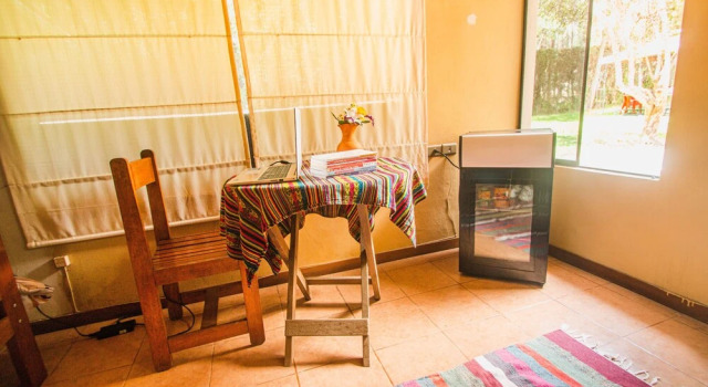 Кровать в общем номере Yakumama Hostel y Restaurant