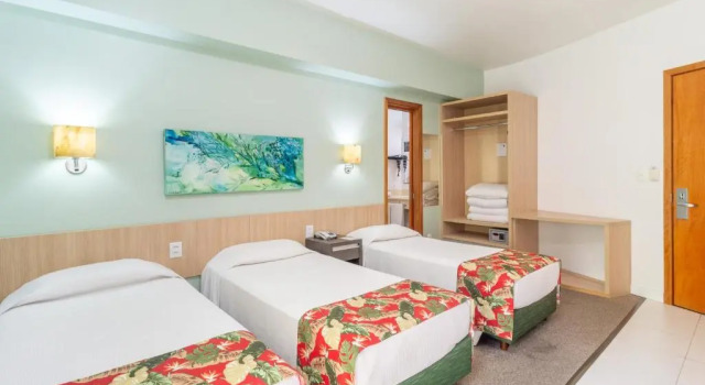 Трёхместный номер Standard Eko Residence Hotel - próximo a Santa Casa e Auditório Araujo Vianna