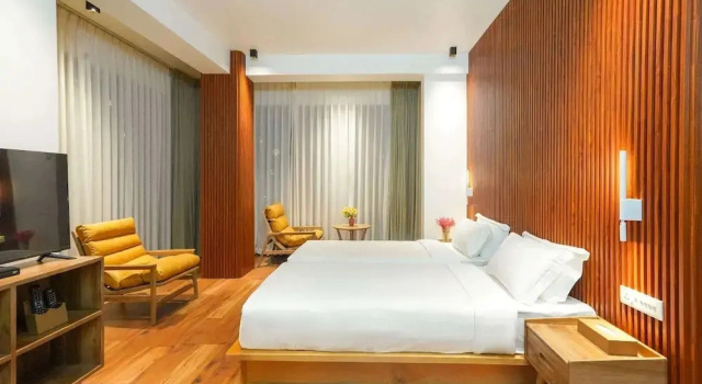 Habitación doble De lujo con balcón y con vista a la montaña Overland Hotel