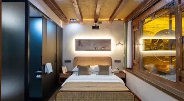 Двухместный семейный люкс Дуплекс Pu she·Chinese style elegant courtyard vacation accommodation(Pingyao Scenic Area Store)