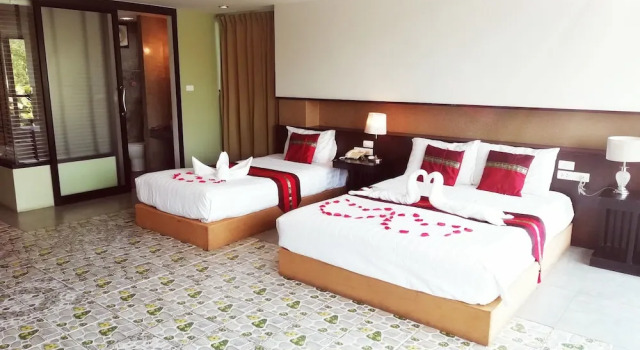 Трёхместный семейный номер Deluxe с балконом Mandala House, Chiang Mai
