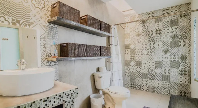 Кровать в общем номере Septimo Hostal