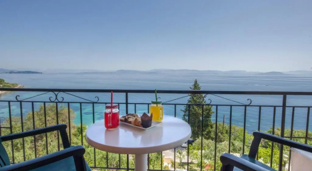 Студия Corfu Bay sea view apartments 100m from the beach