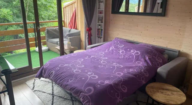 Студия с видом на горы Studio Turquoise quartier Grattague vue MontBlanc