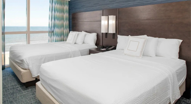 Люкс c 1 комнатой oceanfront Residence Inn By Marriott Virginia Beach Oceanfront
