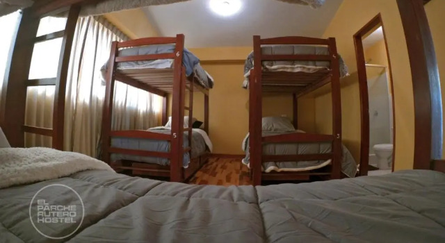 Кровать в общем номере El Parche Rutero Hostel