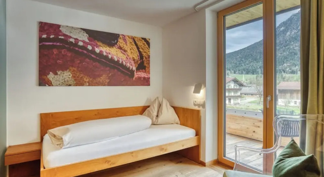 Одноместный номер Standard с балконом и с видом на горы Hotel Wirtshaus Sattlerwirt