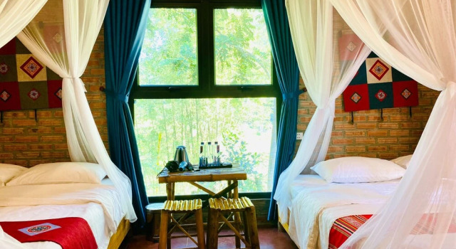 Коттедж Deluxe Pu Luong Riverside Lodge