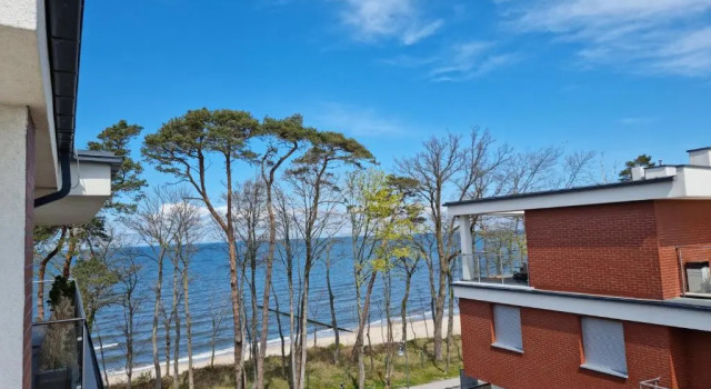 Апартаменты c 1 комнатой Zielony Domek Apartament w Rewalu 42 m2, tylko 40 metrów od plaży